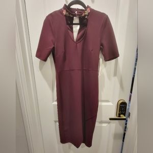 Ladies Junior Wrap Dress Rose